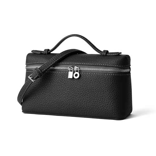 Image of DORIS&JACKY Small Leather Crossbody Bag for Women Designer Mini Top Handle Clutch Phone Bag with Adjustable Shoulder Strap