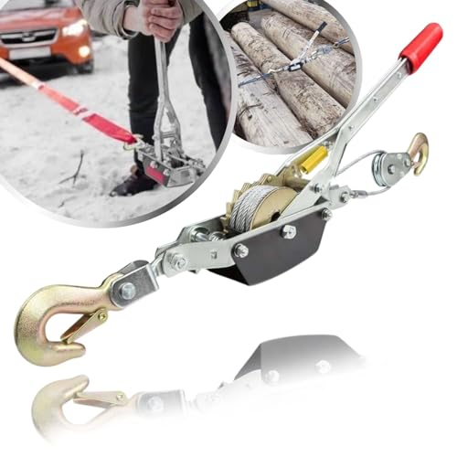 Guincho Mecânico Tirfor 2Ton Catraca Manual Talha pra Carga Espia Tração Levantamento Puxar Esticar