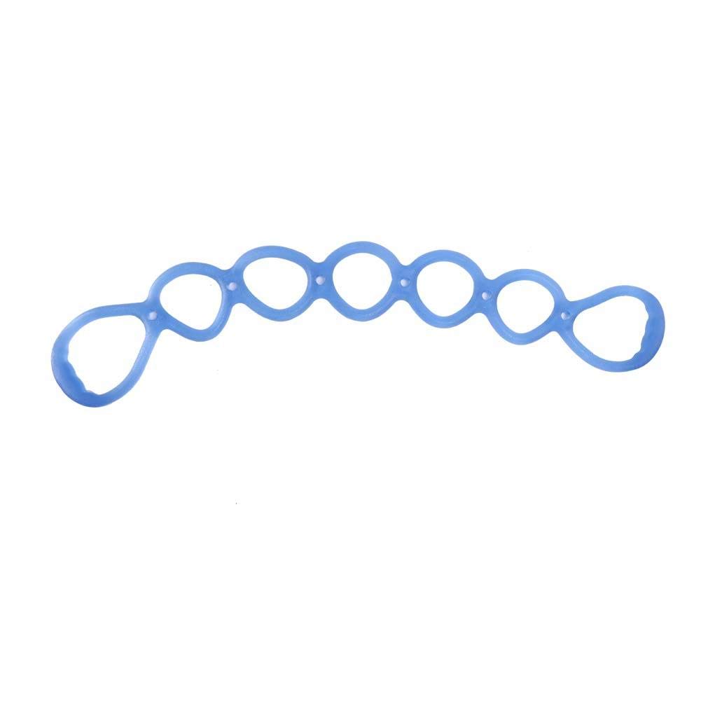 7-Loch Fitness Yoga Seil Band Bein Stretch Gürtel Zugseil Muskelkrafttraining Yoga Body Fitness Stretching Elastic Flexible Spannung(Blau)