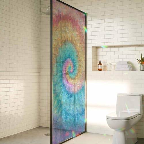 Película de privacidad para ventana Tie Dye multicolor 35.4"x78.7" miniatura 1