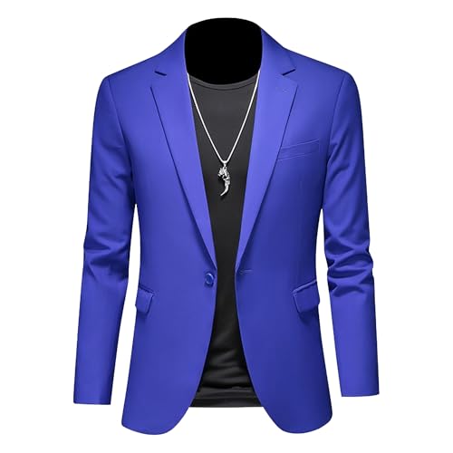Men's Slim Fit Solid Blazer Suits Jacket for Wedding Prom Party Dinner Casual Lightweight Suit Jacket