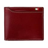 [ミラグロ] タンポナート レザー 二つ折り財布 (小銭入れなし) (財布 メンズ 二つ折り財布 レディース 小銭入れなし 革) CAS2164 (バーガンディ)