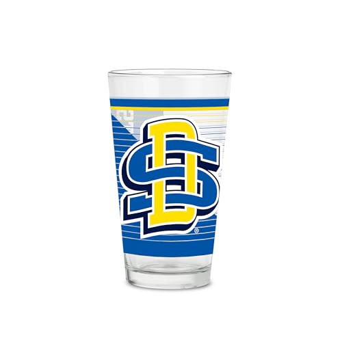 Rico Industries NCAA South Dakota State Jackrabbits Standard 16 oz Pint Glasses with Digitally Printed Logo, Classic Drinking Glass