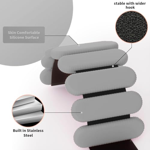 Image of YOVKOK Adjustable Ankle Weights for Women Men,Wrist Weights set for Walking Running,1 Pair (1Lbs Each) Silicone Workout Weights for gym fitness, Jogging,yoga,pilates,strength training,physical therapy