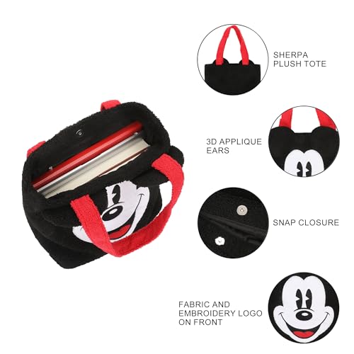 Bolso tote para mujer de Mickey Mouse Classic de Bioworld, sherpa, 12 pulgadas miniatura 5