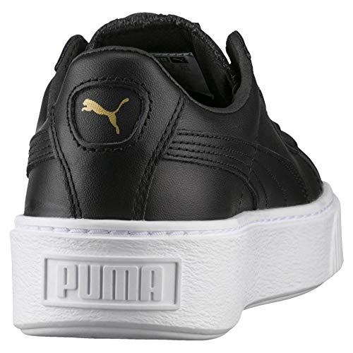 Puma PUMA Damen Basket Platform Core Sneaker, Black-Gold, 38 EU