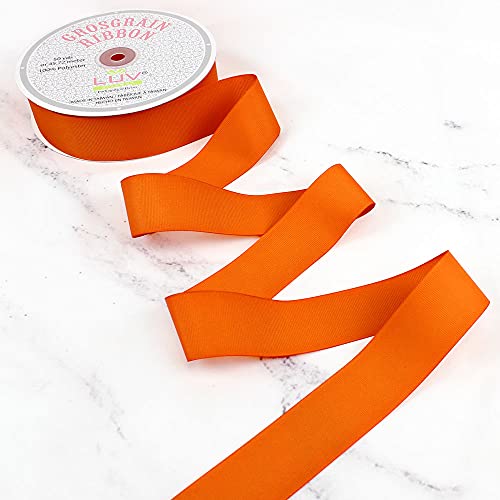 Creative Ideas Solid Grosgrain Ribbon, 1-1/2-Inch By 50-Yard, Orange #TOP2