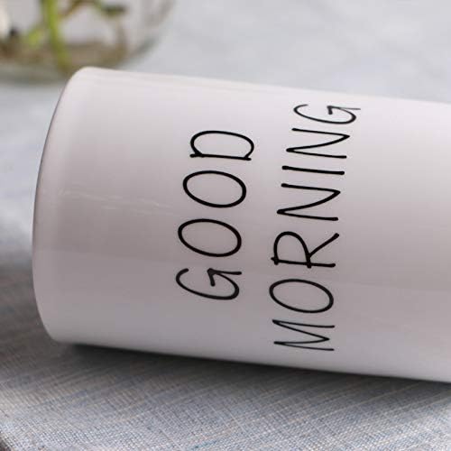 Corikee Ceramics Toothbrush Cup for Bathroom - Holder for Toothbrush/Toothpaste/Makeup Brush/Eyebrow (Morning)