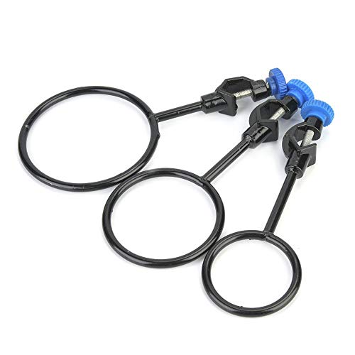 3 Pcs Laboratory Support Stand Clamps Closed Iron Steel Coated With Black Coating For Chemistry Or Physics Lab Work #TOP7