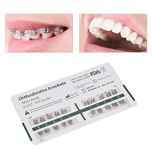 200 Pcs Brackets For Braces Mini Roth 0.022 Slot 3-4-5 Hooks Metal #TOP6