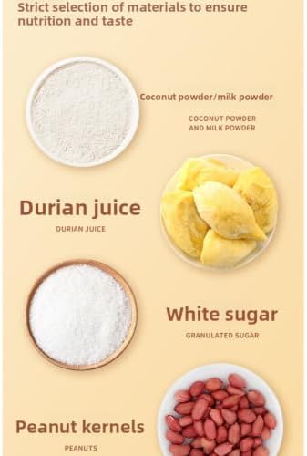 Pinxiangyuan Coconut Powder Durian Flavor Coconut Nougat 200g X 2 Bags Hainan Specialty Product Perfect Bakery Dessert Gift — view 8