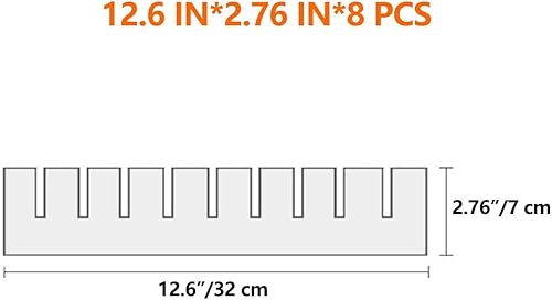 Miniatura 8 de KnnRiim 12 separadores de cajones, 17.72 x 3.55 pulgadas, extremadamente gruesos, organizador de almacenamiento para bricolaje, separadores de
