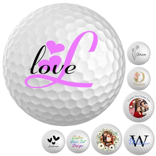 ShAxzHen Custom Golf Balls Personalized Golf Ball with Photo Logo Name for Men Women Customized Text