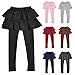 Girls Leggings with Ruffle Tutu Skirts Toddler Footless Tights Skirt Pants Warm Comfy Lightweight (Red, 3-4 Years)