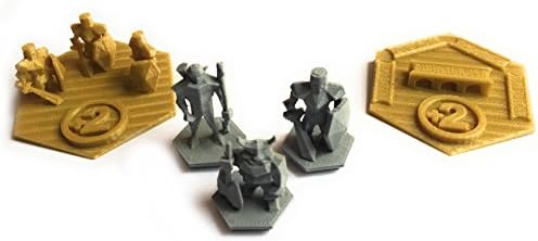 Ten Talents Trading Build3D Victor's Bundle for Settlers of Catan - Largest Army Trophy - Longest Road Trophy - Three Custom Robber Types