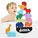 LEADSTAR Jouet à Empiler en Bois, Empilables Jouets Montessori Jeux Bloc de Bois Blocs de Construction D'empilage De L'équilibre Cadeau Éducatifs pour Garçons Filles Enfants (Animal)
