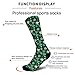 Vehcimbev Fashion St. Patrick's Day Socks Lucky Green Shamrock Holiday Socks for Men Women