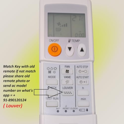 Image of AMAZOR Ac Remote- Model 56b (Louver Key) Compatible with Mitsubishi Ac Remote Original | Suitable for 1 | 1.2 | 1.3 | 1.5 | 1.8 | 2 | 2.2 | 2.5 | 3 Ton Split and Window Air Conditioner