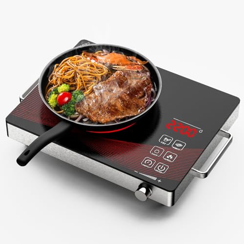Image of Ceramic Hob 3500W, Portable Electric Ceramic Hob with LED Touch Screen