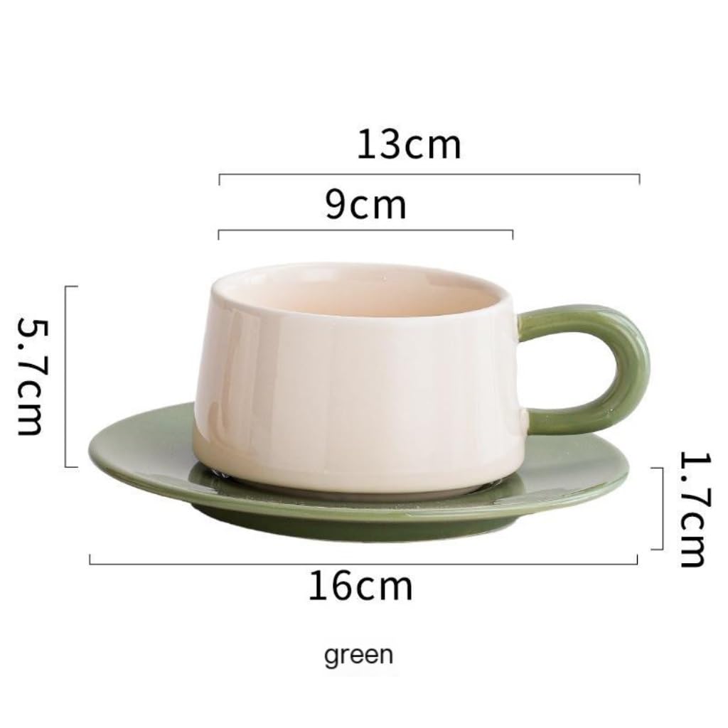 Tasses à café, Tasse de thé créative for Restaurant, tasse ménage, l'après-midi et soucoupe, café(Dark Brown)