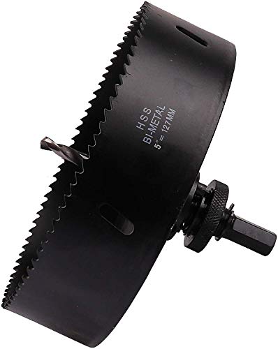 Hole Saw Blade with Heavy Duty Arbor High Speed Steel for Cornhole Boards