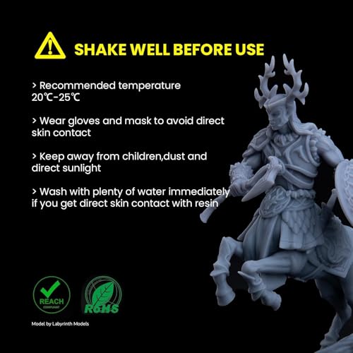 Image of ELEGOO Upgraded Standard 3D Printer Resin 2.0 405nm UV Curing Photopolymer Resin for Mars Saturn Jupiter MSLA DLP LCD 3D Printing, High Precision, Low Odor, Medium Slate Blue 1000g