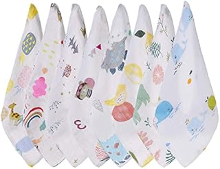 8Pcs Muslin Cloths Muslin Cloths for Baby Muslin Squares Baby Soft Face Towels for Facial Cleaning and Makeup Removal 30 x 30cm