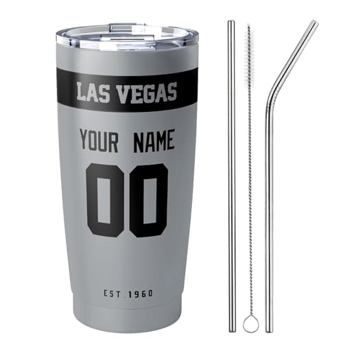 Image of ANTKING Las Vegas Tumbler 20 oz Travel Coffee Cup Custom Name Number for Men Women Boy Gifts