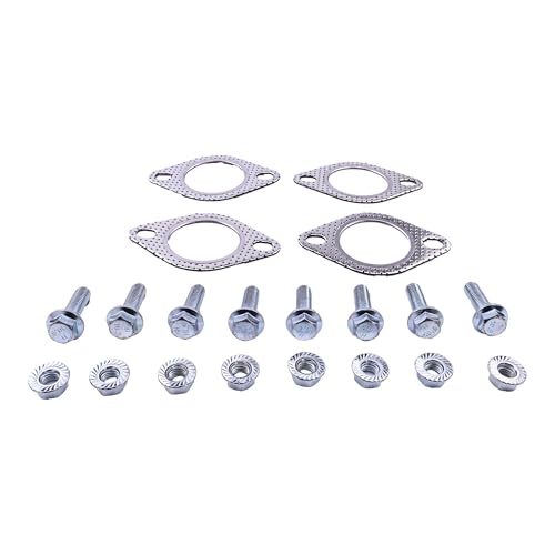 Image of 2 inch 2-Bolt High-Temp Flange Sealing Kit (4 Gaskets + 8 Bolts) - Reinforced Emission System Gasket for Muffler /Header /Catalytic Converter