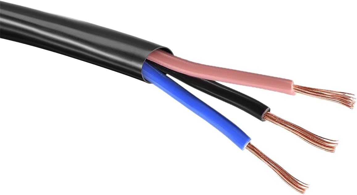 PVC Cable Sleeving Tubing 6mm ID x 16.4ft L, Wire Harness Tubing Black Cable Management Sleeve for Automotive, Home, Offices, Marine
