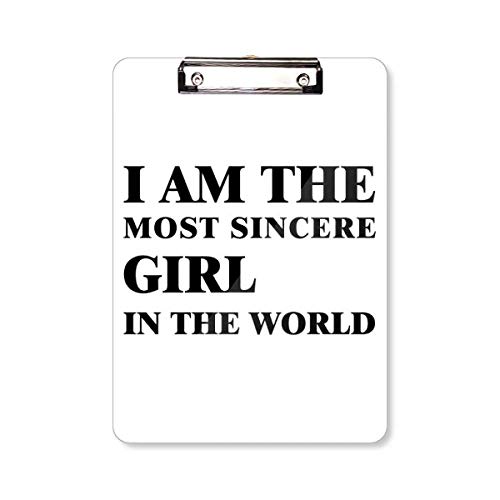 Bloc-notes A4 I Am The Sincere Girl pour ne plus oublier vos idées importantes