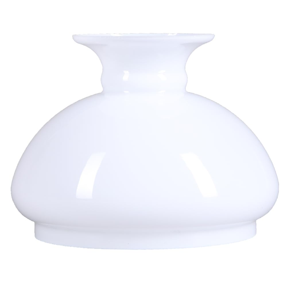 Abat-jour en verre, opale, blanc, diamètre : 124 mm, lampe à pétrole, de rechange