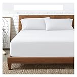 Funky Gadgets Super King Size Deep Fitted Sheets- White 100% Egyptian Cotton Bedding Sheet- Deep Fitted Sheet 30 Extra Deep Pocket Bedsheets Plain Dyed Bedding Set no Pillow case