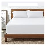 Funky Gadgets Deep Fitted Sheet King Size White 300 Thread Count 100% Egyptian Cotton King-Size Fitted Sheets 12inch/30cm Deep Fitted Sheets Kingsize Shrinkage Fade Resistant Bed Sheets No Pillowcase