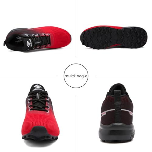 Image of Men's Trail Running Shoes Lightweight Breathable Walking Hiking Sneakers Outdoor Athletic Tennis Cross Training Shoes
