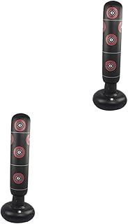 Toddmomy 2 Peças Coluna De Boxe Inflável Saco De Boxe Pesado Saco De Boxe Sacos De Boxe Brinquedos Brinquedo Adulto Manequim De Perfuração Coluna Copo Torre De Perfuração Saco De Areia De