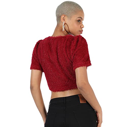 Image of Campus Sutra Women's Cotton Hooded Neck Sweatshirt