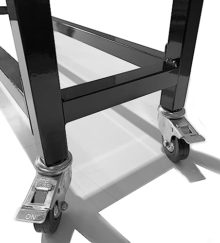 QUICK STAR Kaminholzregal 65 x 25 x 65 cm mit Rollen verzinkt Innen und Aussen, Mobil Metall Brennholzregal Kaminholzlager Stapelhilfe Kaminholzunterstand Transportwagen