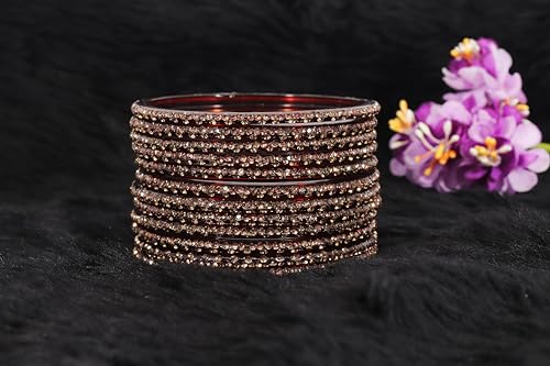 Glass Bangles with Diamond Stone Chudi Set- LV_KS4--2.4