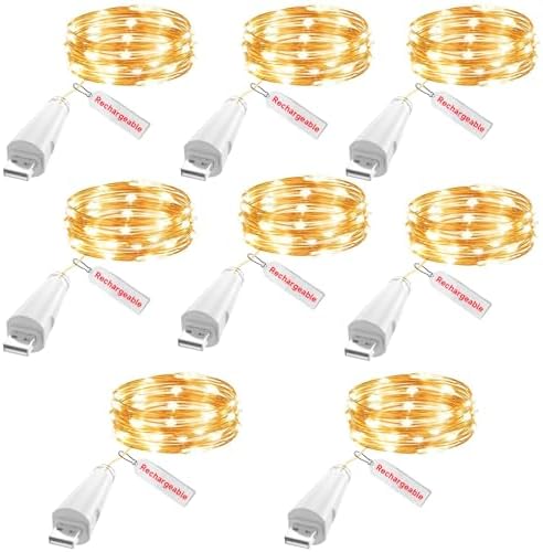 OUSMIN Guirlande Lumineuse LED USB Rechargeable, 2m 20 LED Fairy ...