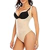 Shapewear-Bodysuit-Thong-for-Women-Tummy-Control-Open-Bust-Seamless-Body-Shaper-Waist-Slimmer Werena Women Shapewear Bodysuit Thong Control Underwear (beige-63, Small)