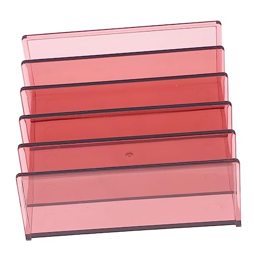VILLCASE Multifunctional Transparent Bookshelf Simple Bookend Desktop Organizer for Office Home Storage Lightweight File Rack Modern Design for DVDs Video Games and
