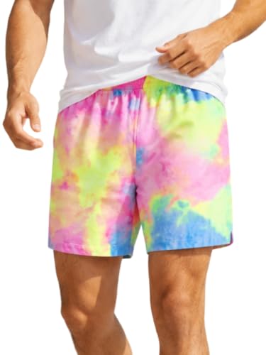 Image of Leriya Fashion Men's Rayon Printed Shorts | Elastic Waist Printed Summer Outfit | Relaxed Fit Casual Short's with Pockets | Lightweight Beach & Lounge Wear | Gym Boxer Shorts for Men