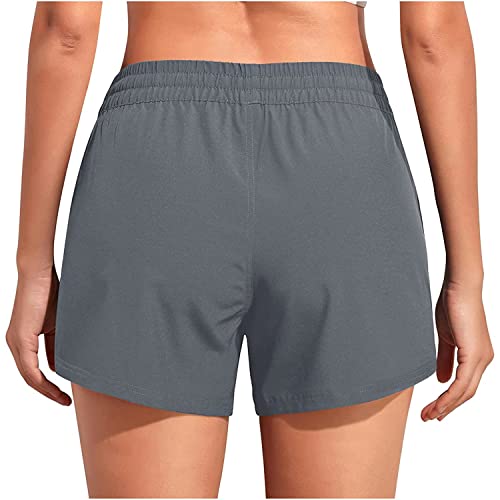 Aqua Eve Women's Board Shorts with Pockets High Waisted Swim Shorts Quick Dry Bathing Suit Shorts with Liner2