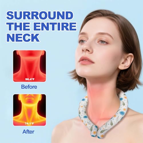 Neck Cooling Tube, Reusable Wearable Cooling Neck Wraps for Summer Heat, Cooling Starts at 28°C, Relief for Hot Flashes and Fever Smart ice Neckband for All Sports Outdoor Activities (B) - Image 5