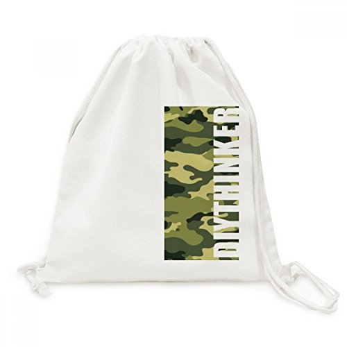 Toile Drawstring Backpack art camouflage pour voyage et shopping quotidien