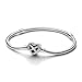 Produktbild Pandora Moments Armband aus Sterling-Silber mit Funkelndem Unendlichkeits-Herzverschluss und Zirkonia Steinen, kompatibel mit Charms und Anhängern aus der Moments Kollektion, Größe: 20cm, 592645C01-20