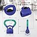 Yes4All Kettlebell Grip - Kettle Grip New Version - Kettle Grip Handle to Convert Dumbbells into Kettlebells for Workouts, Teal/ Mint Purple