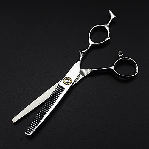 Hair Cutting Scissors, 6inch 6cr13 Steel Bearing Cut Salon Barber Thinning Shears Hairdressing(Thinning)
