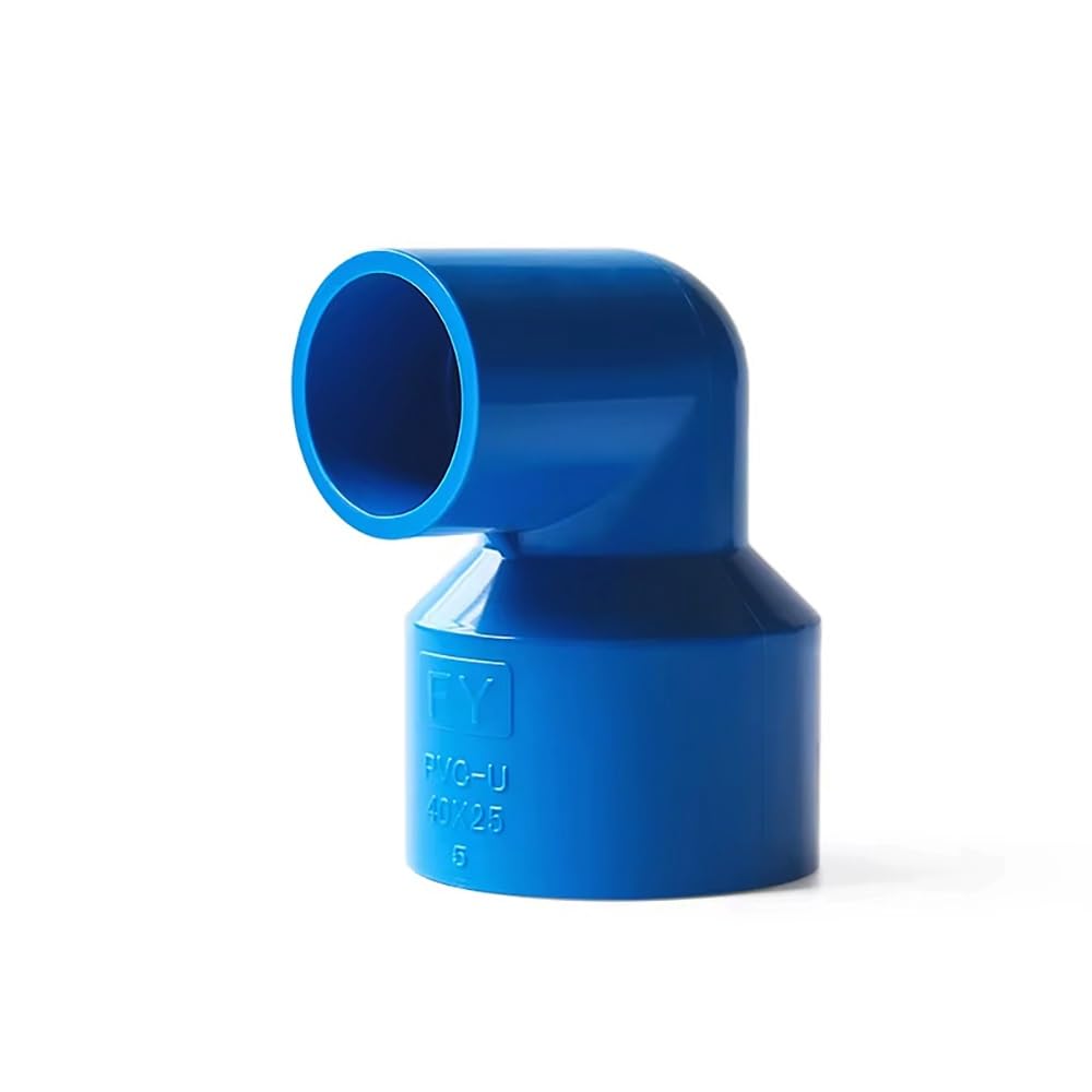 Złączka redukcyjna z kolankiem PVC 90 stopni – trwałe złącze ciśnieniowe do rur ogrodowych, akwarystycznych i hydraulicznych (wiele rodzajów)(Blue,75x50mm)